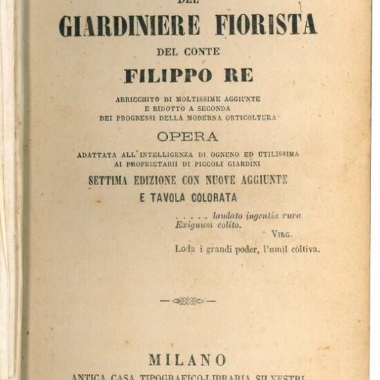 Il manuale del giardiniere fiorista.