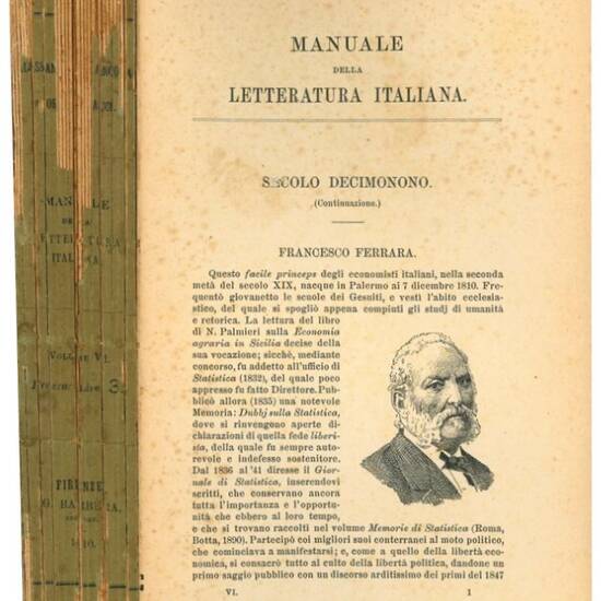 Manuale della letteratura italiana. Completo dei VI volumi.