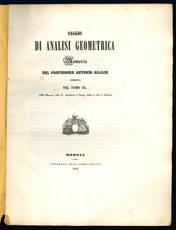 Saggio di analisi geometrica.