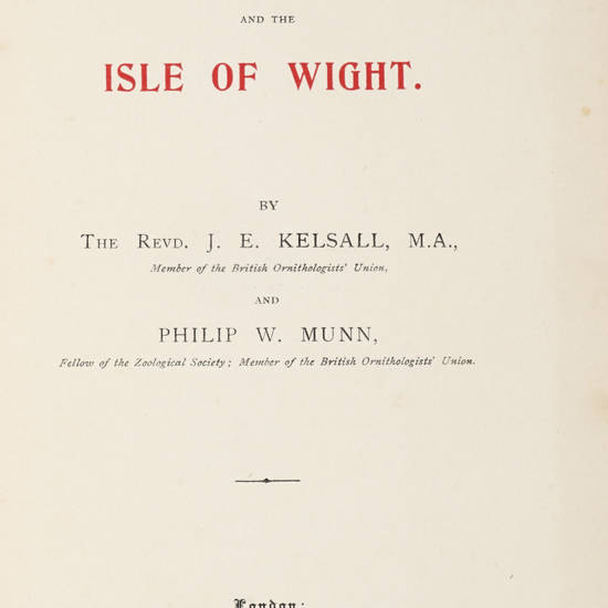 The Birds of Hampshire and the Isle of Wight