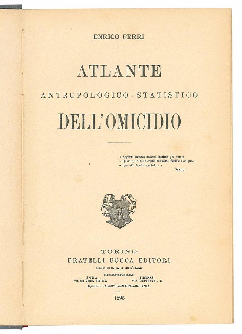 Atlante antropologico-statistico dell'omicidio.