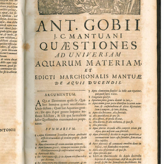 Tractatus varii in quibus de universa aquarum materia L. Bene a Zenone. Cod. de quadr. praescriptione explanatio; De permissa feudi, ac emphyteusis alienatione; ac de monetis; subtilissimae quaestiones ad interpretationem statutorum, ac consuetudinum, qua