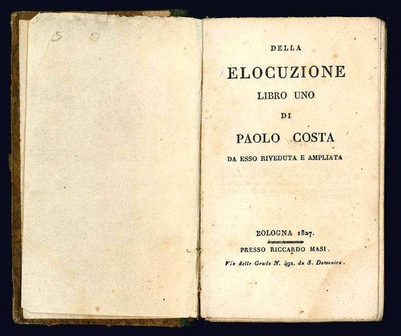 Della elocuzione libro uno.