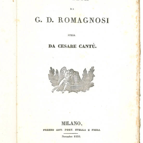 Notizia di G. D. Romagnosi stesa da Cesare Cantù.