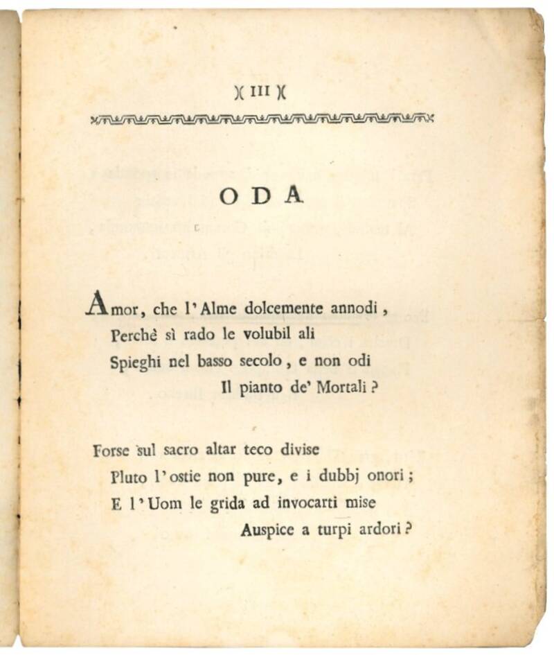 Per le nozze del nobil uomo il Signor Conte Nicolò Cassoli esente della guardia di s. a. s. il Sig. Duca di Modena colla nobil donna la Signora Contessa Da Maria Maddalena Nuzzi. In attestato della più viva esultazione un parente offre e consacra.