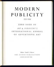 Modern publicity 1953-54.