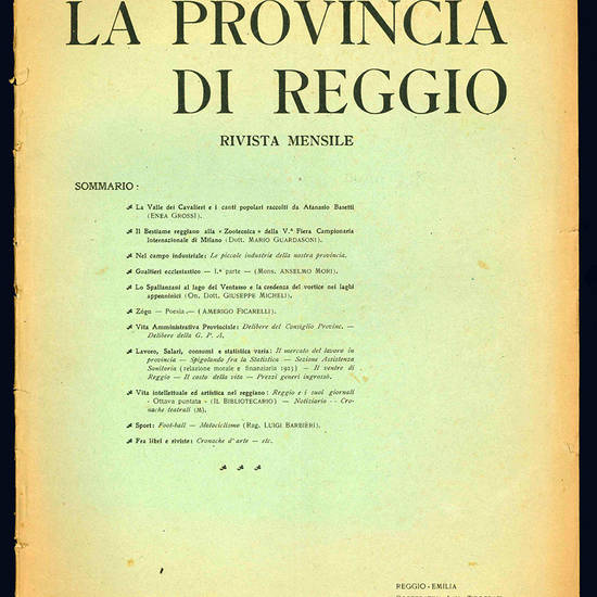 La provincia di Reggio.