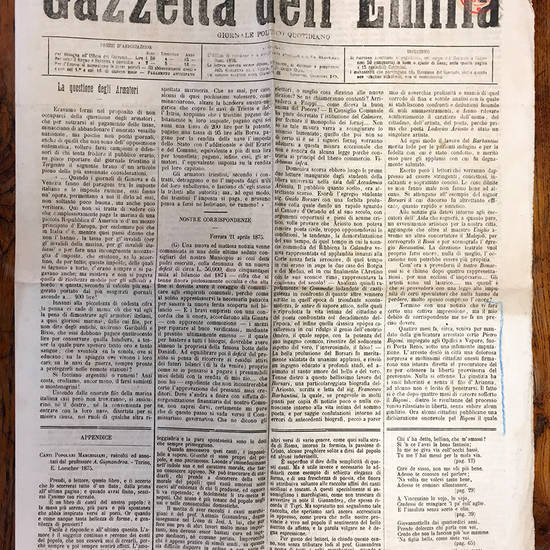 Corriere dell'Emilia. Giornale politico quotidiano.