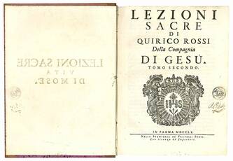 Lezioni sacre di Quirico Rossi della Compagnia di Gesù.