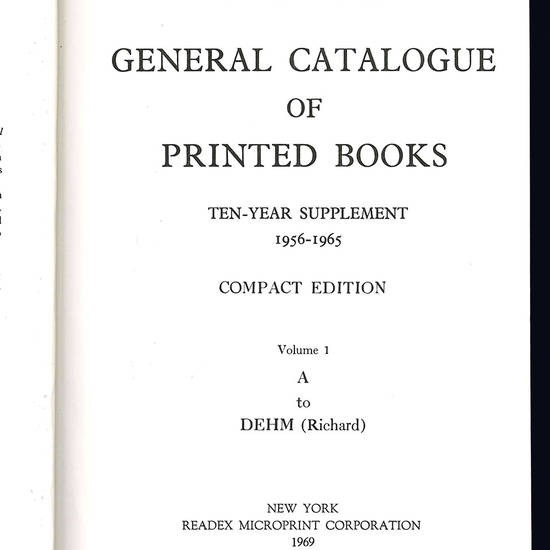 General catalogue of printed books to 1955.