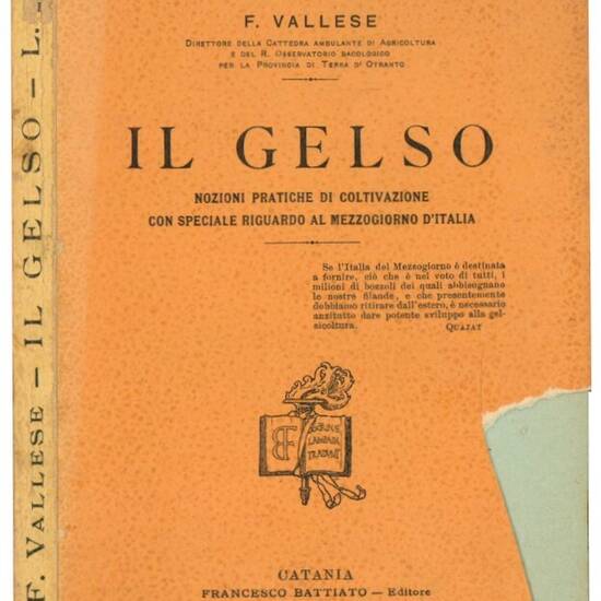 Il gelso: nozioni pratiche di coltivazione con speciale riguardo al Mezzogiorno d'Italia.