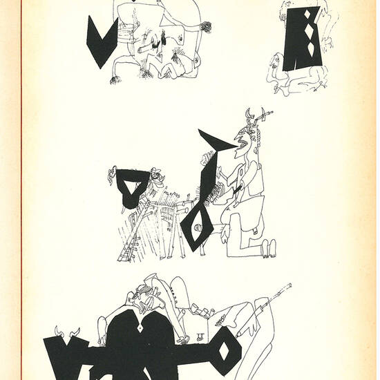 [Front cover:] Phrenodiae quinque de coitu mirabili. Emilio Villa per Corrado Costa. [Back cover:] Il Mignottauro. Corrado Costa per Emilio Villa.