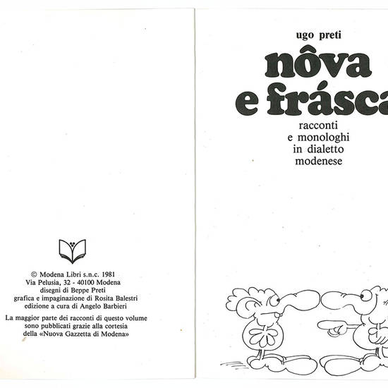 Nova e frasca. Racconti e monologhi in dialetto modenese.