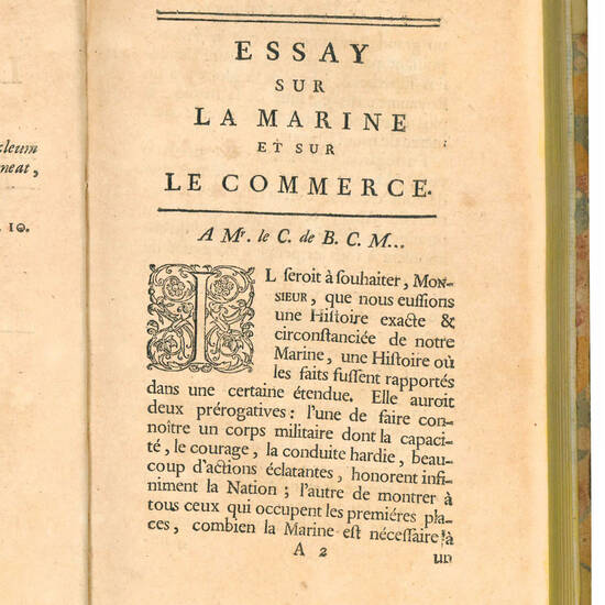 Essay sur la marine et sur le commerce.