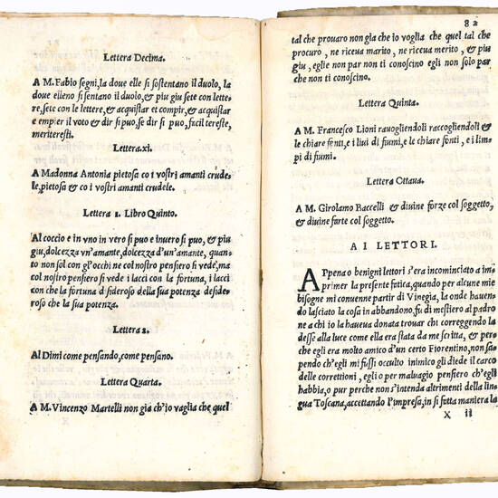 Le Lettere [...] Sopra le diece giornate del Decamerone. Di M. Giovanni Boccaccio