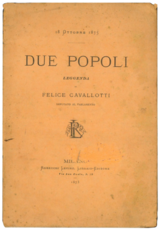 18 Ottobre 1875: Due popoli. Leggenda.