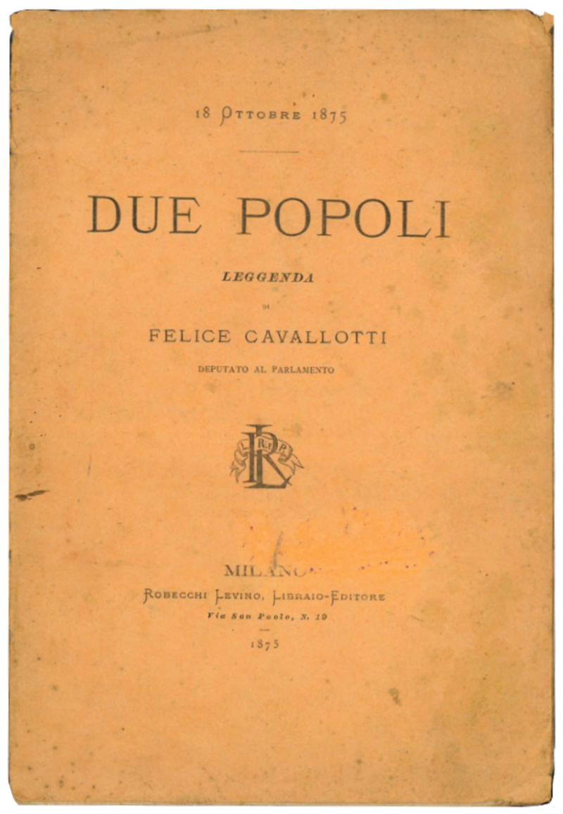 18 Ottobre 1875: Due popoli. Leggenda.