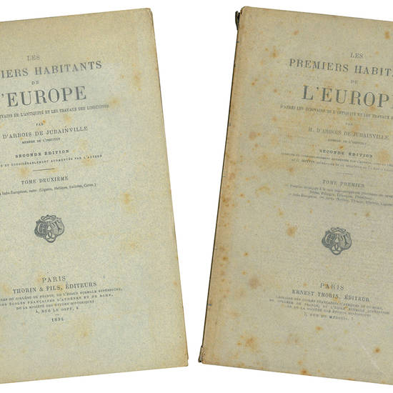 Les premiers habitants de l'Europe. D'après les écrivains de l'antiquité et les travaux des linguistes. Seconde édition ... Toome premier (-deuxième).