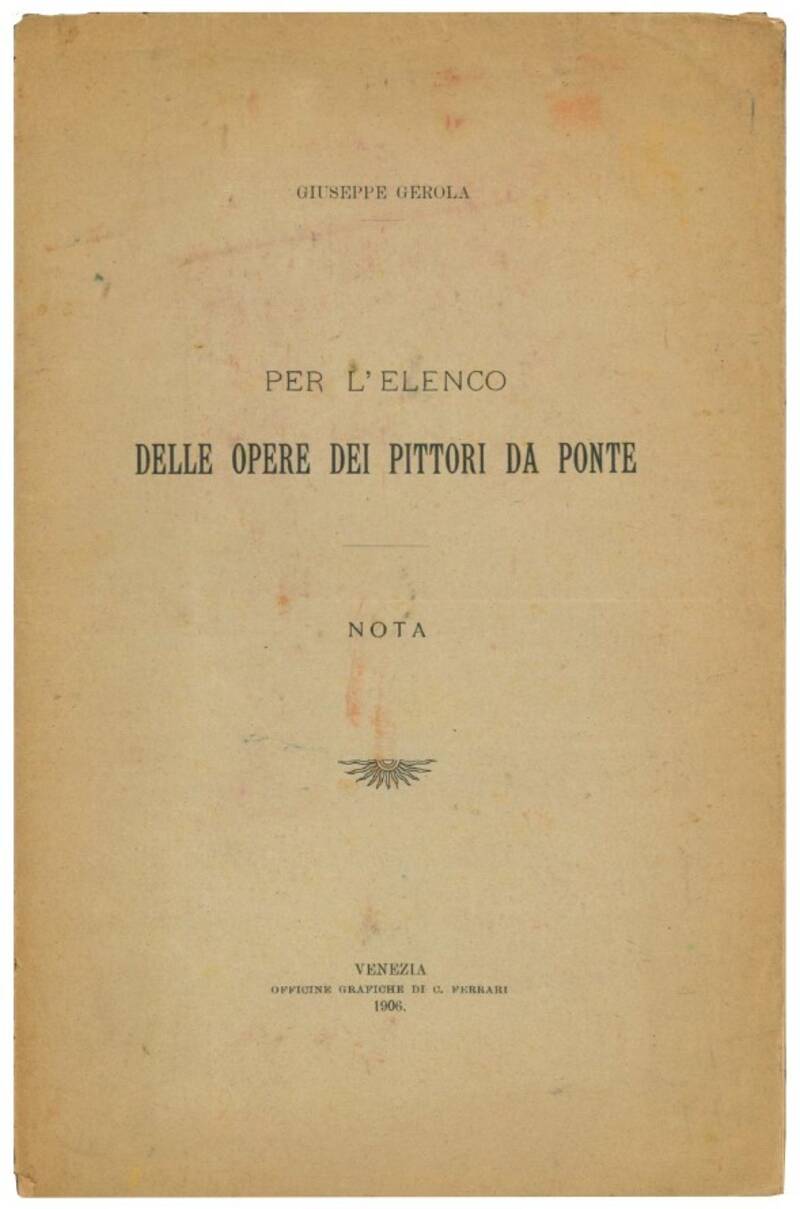 Per l'elenco delle opere dei pittori da Ponte.