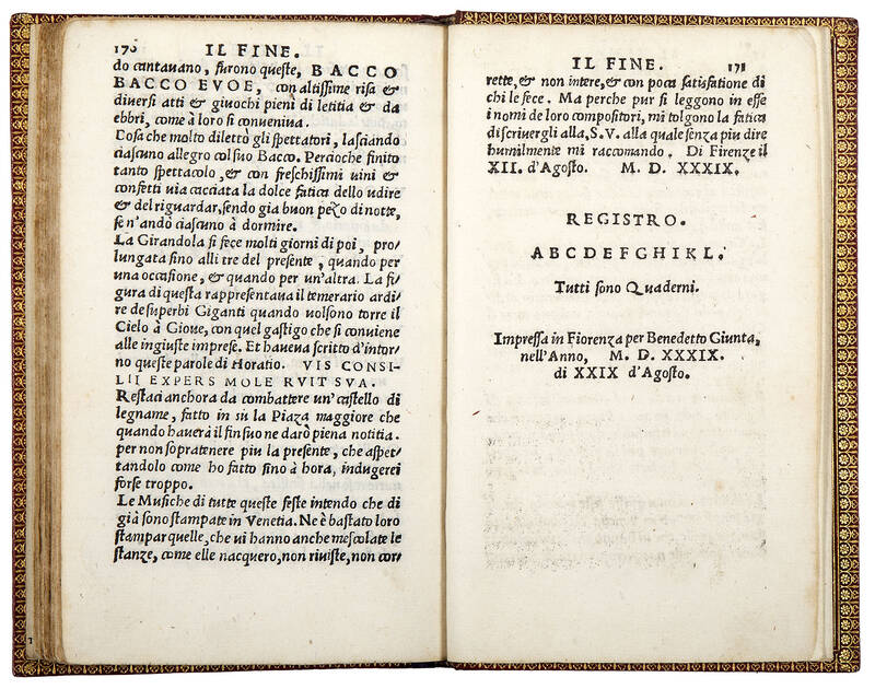 Apparato et feste nelle noze dello illustrissimo Signor Duca di Firenze