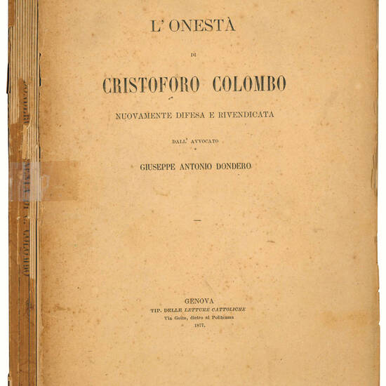 L'onestà di Cristoforo Colombo nuovamente difesa e rivendicata.