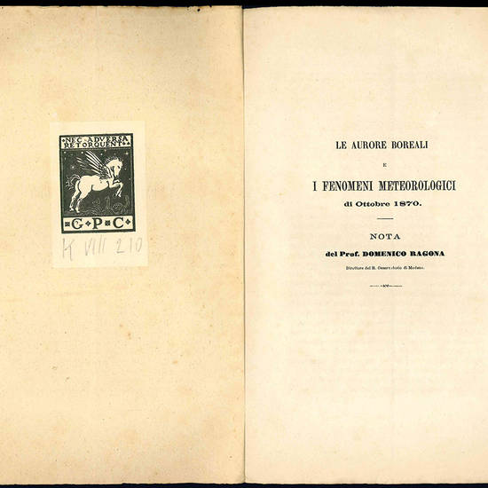 Le aurore boreali e i fenomeni meteorologici di Ottobre 1870.