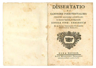 Dissertatio de canonibus poenitentialibus.