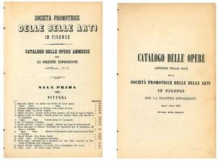 Catalogo delle opere ammesse nelle sale della Società promotrice delle belle arti. Esposizione 1853 e 1854.