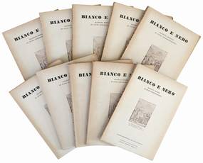 Lotto di tre annate complete del periodico "Bianco e Nero. Rassegna mensile di studi cinematografici". Anno IX (1948), X (1949) e XI (1950).