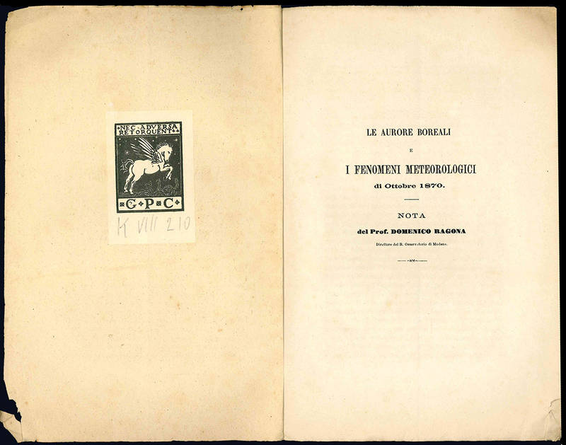 Le aurore boreali e i fenomeni meteorologici di Ottobre 1870.