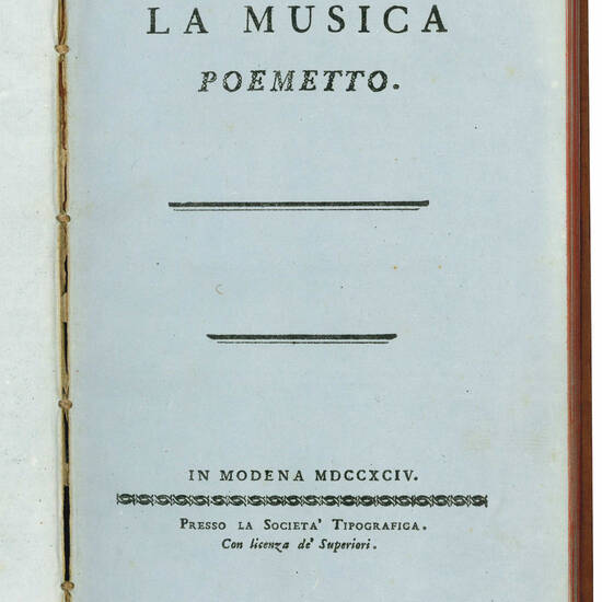 La musica. Poemetto