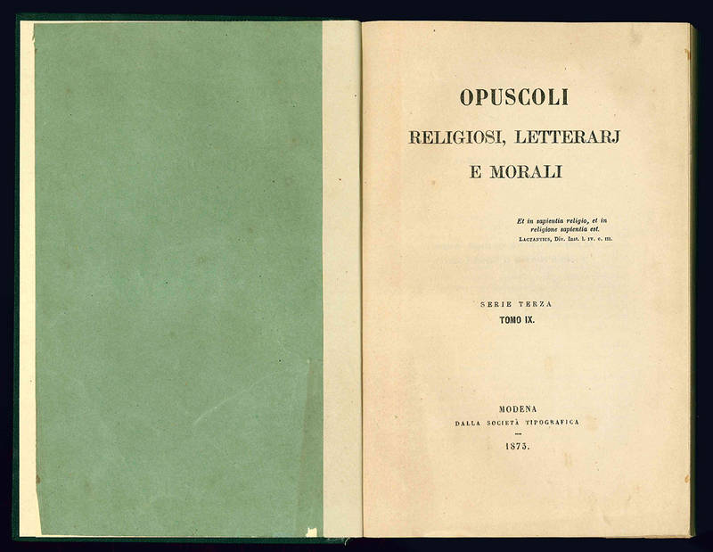 Opuscoli religiosi, letterari e morali.