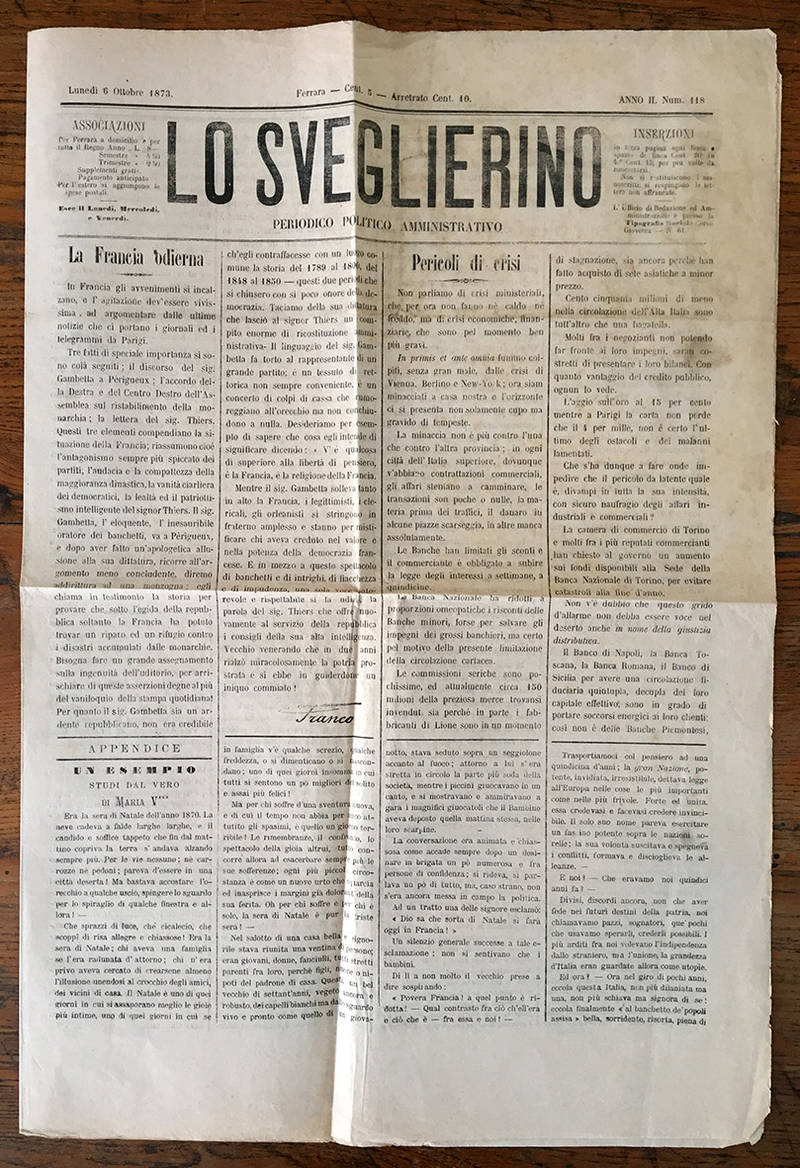 Lo Sveglierino - Gazzetta ferrarese