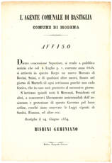 L'Agente Comunale di Bastiglia Comune di Modena Avviso