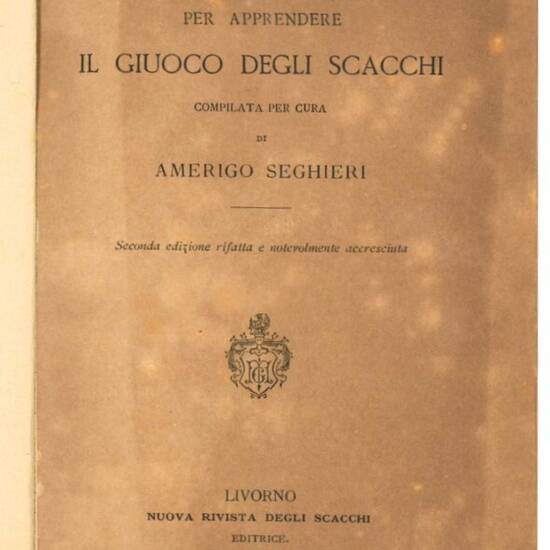 Guida elementare per apprendere il giuoco degli scacchi.