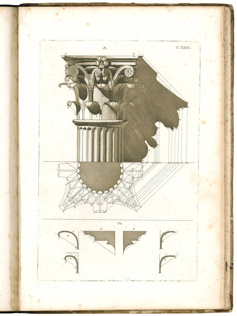 Nuovo corso d'architettura civile dedotta dai migliori monumenti greci, romani, e italiani del Cinquecento da Antonio Ginesi.