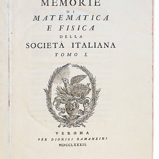 Memorie di matematica e fisica della società italiana. Tomo I-II.