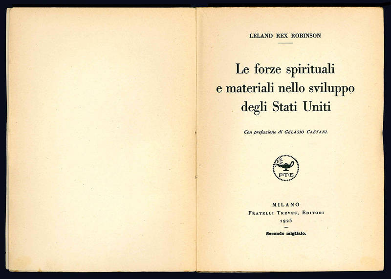 Le forze spirituali e materiali nello sviluppo degli Stati Uniti.