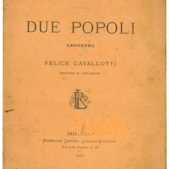 18 Ottobre 1875: Due popoli. Leggenda.