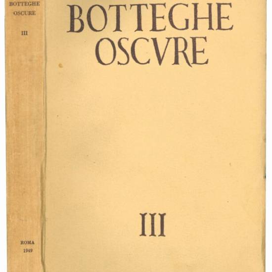 Botteghe oscure. Quaderno III.