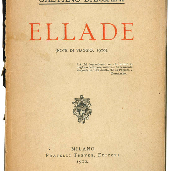 Ellade (Note di viaggio, 1909).