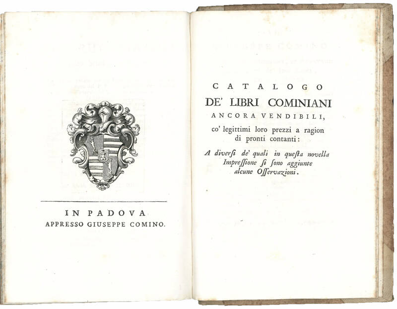 La Libreria de’ Volpi, e la Stamperia Cominiana illustrate con utili e curiose annotazioni. Avvertenze necessarie e profittevoli a’ Bibliotecarj, e agli Amatori de’ buoni libri. Opera di don Gaetano Volpi