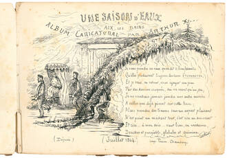 Une saison d'eaux à Aix-les-Bains. Album caricatural. Juillet 1864.