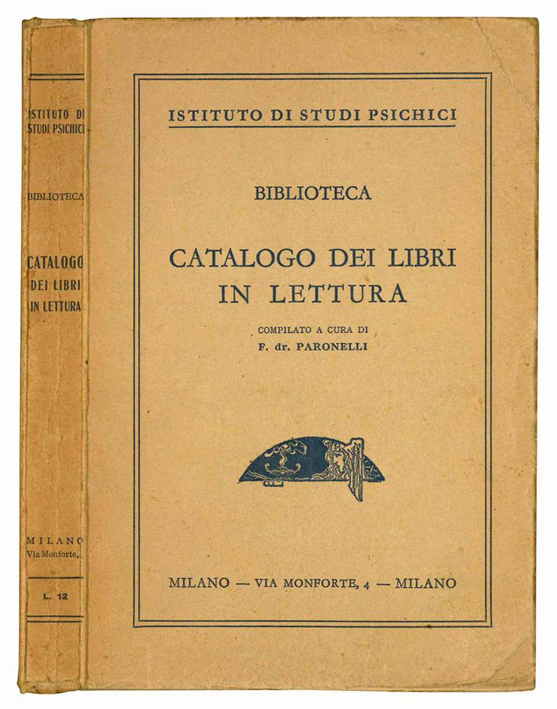 Catalogo dei libri in lettura. Istituto di studi psichici. Biblioteca.