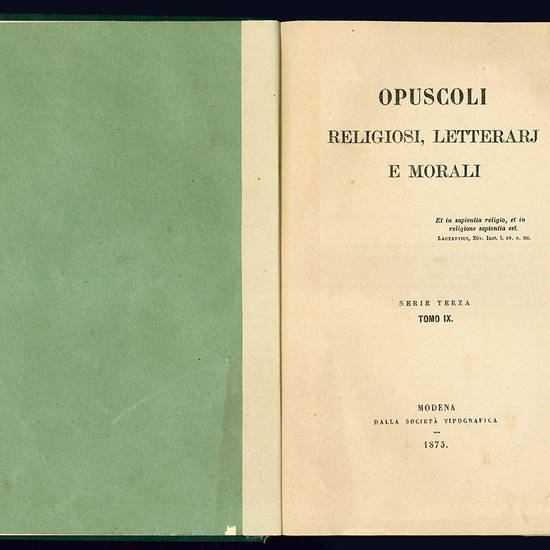 Opuscoli religiosi, letterari e morali.