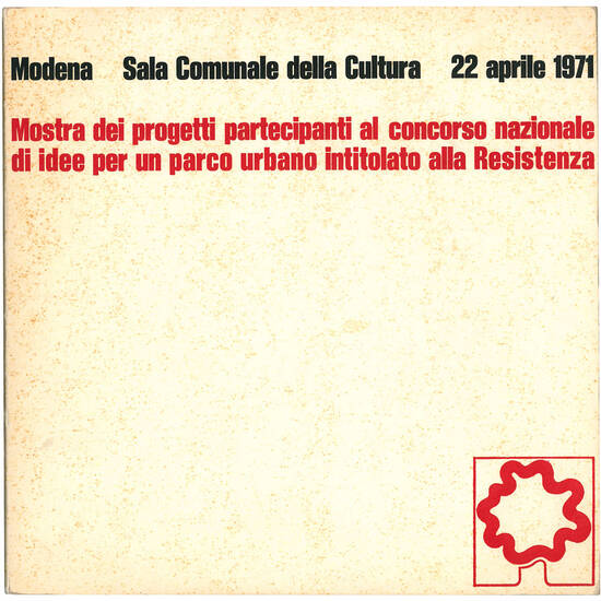 Sala Comunale della Cultura 22 aprile 1971. Mostra dei progetti partecipanti al concorso nazionale di idee per un parco urbano intitolato alla Resistenza.