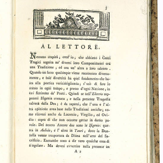 L’Ifigenia in Aulide di Euripide recata in verso italiano dall’abate Francesco Boaretti