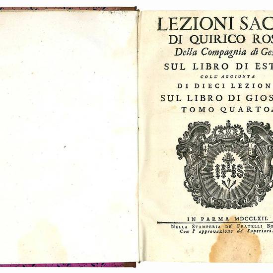 Lezioni sacre di Quirico Rossi della Compagnia di Gesù.