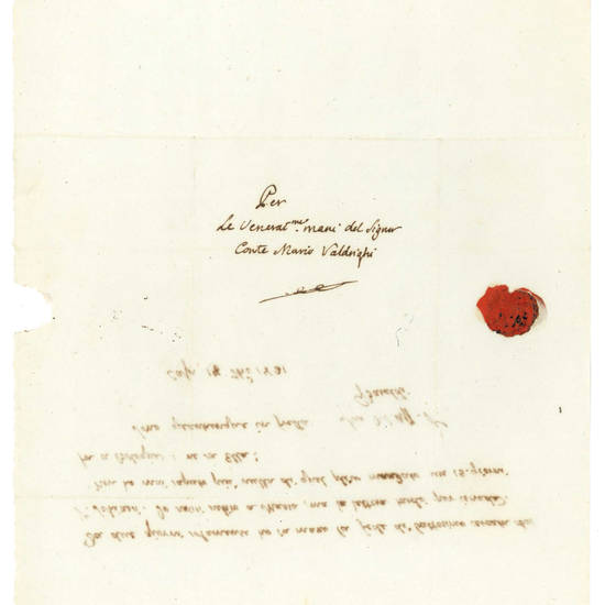 Lettera autografa firmata indirizzata all’abate Antonio Dragoni. Modena, 7 aprile 1831