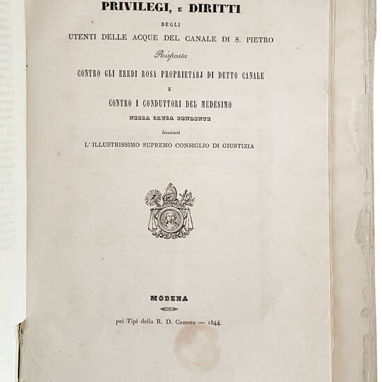 Cronaca di Modena. Manoscritto cartaceo in italiano. Modena, 1837-1862